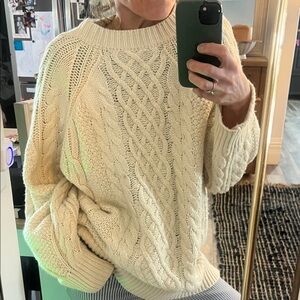 Cozy Cream Cable Knit Sweater